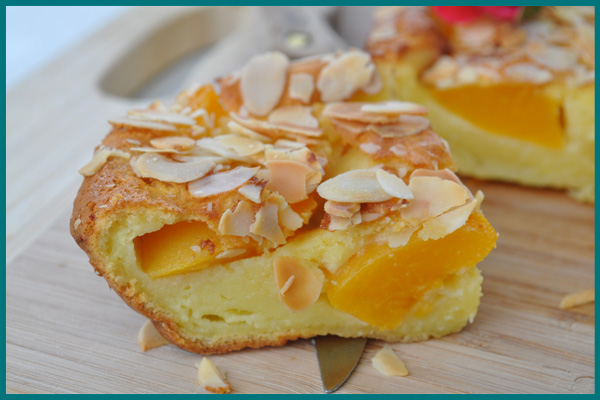 ESSENTIEL mes courses - Clafoutis aux pêches et aux brugnons
